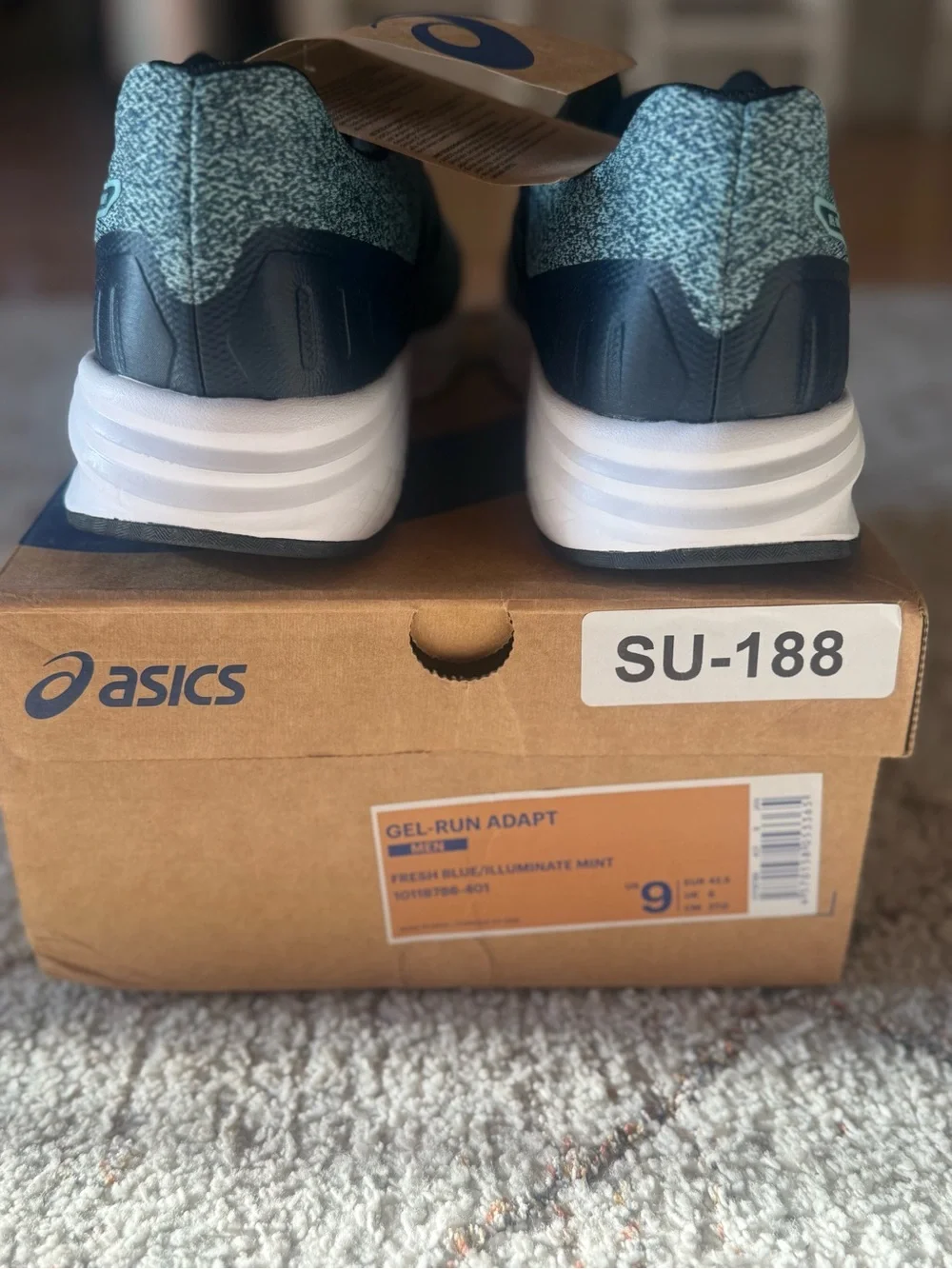 NWT ASICS Gel-Run Adapt Men’s Running Shoes Fresh Blue Mint Size 9